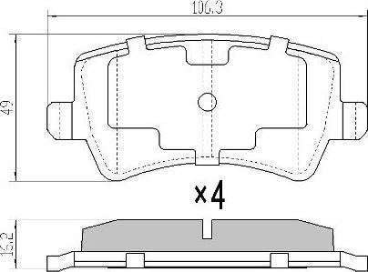 FREMAX FBP-1497 - Komplet zavornih oblog, ploscne (kolutne) zavore www.parts5.com