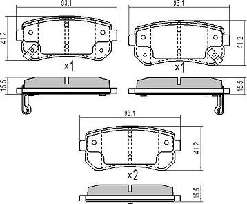 FREMAX FBP-1485 - Set placute frana,frana disc www.parts5.com