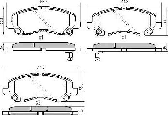 FREMAX FBP-1611 - Set placute frana,frana disc www.parts5.com