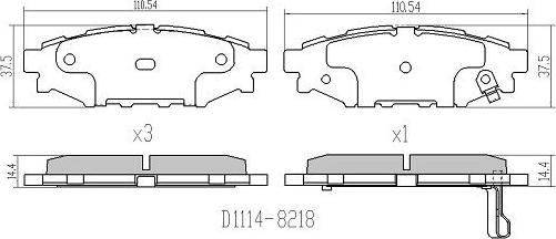 FREMAX FBP-1630 - Тормозные колодки, дисковые, комплект www.parts5.com