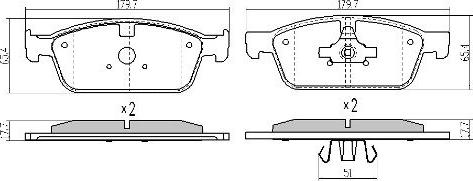 FREMAX FBP-1896 - Sada brzdových destiček, kotoučová brzda www.parts5.com