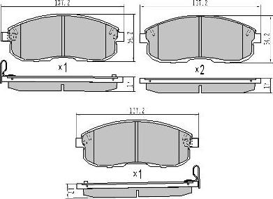 FREMAX FBP-1819 - Тормозные колодки, дисковые, комплект www.parts5.com