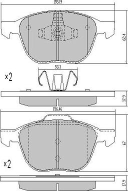 FREMAX FBP-1362 - Brake Pad Set, disc brake www.parts5.com