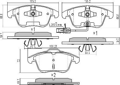 FREMAX FBP-1719 - Set placute frana,frana disc www.parts5.com