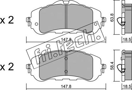 Fri.Tech. 999.0 - Brake Pad Set, disc brake www.parts5.com