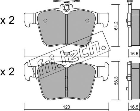 Fri.Tech. 997.0 - Set placute frana,frana disc www.parts5.com