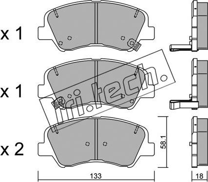 Fri.Tech. 959.0 - Sada brzdových platničiek kotúčovej brzdy www.parts5.com