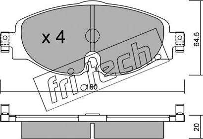 Fri.Tech. 966.0 - Fren balata seti, diskli fren www.parts5.com