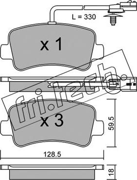 Fri.Tech. 916.0 - Set placute frana,frana disc www.parts5.com