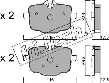 Fri.Tech. 939.0 - Juego de pastillas de freno parts5.com