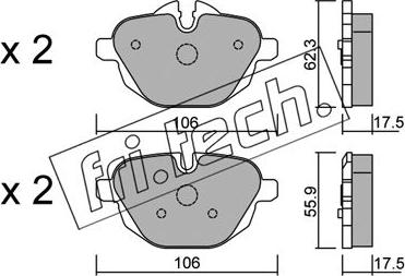 Fri.Tech. 938.0 - Brake Pad Set, disc brake www.parts5.com