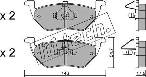 Fri.Tech. 924.0 - Set placute frana,frana disc www.parts5.com