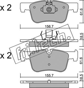 Fri.Tech. 976.0 - Brake Pad Set, disc brake www.parts5.com