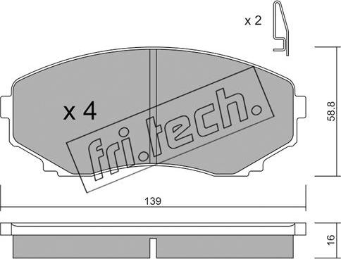 Fri.Tech. 493.0 - Set placute frana,frana disc www.parts5.com