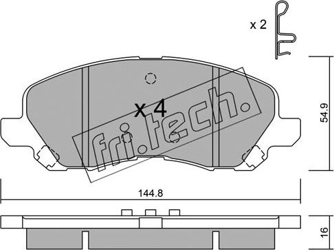 Fri.Tech. 497.0 - Set placute frana,frana disc www.parts5.com