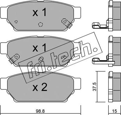 Fri.Tech. 411.0 - Set placute frana,frana disc www.parts5.com