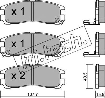 Fri.Tech. 413.0 - Brake Pad Set, disc brake parts5.com