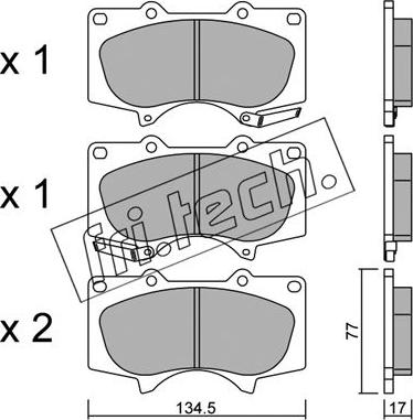 Fri.Tech. 470.0 - Set placute frana,frana disc www.parts5.com