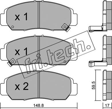 Fri.Tech. 478.0 - Fékbetétkészlet, tárcsafék www.parts5.com