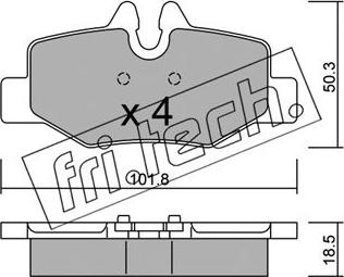 Fri.Tech. 592.0 - Piduriklotsi komplekt,ketaspidur www.parts5.com