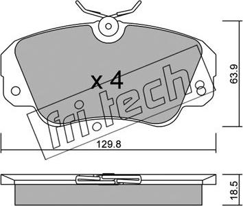 Fri.Tech. 554.0 - Σετ τακάκια, δισκόφρενα www.parts5.com