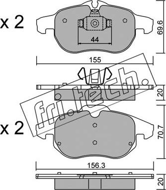 Fri.Tech. 556.0 - Set placute frana,frana disc www.parts5.com