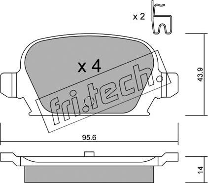 Fri.Tech. 557.0 - Brake Pad Set, disc brake www.parts5.com