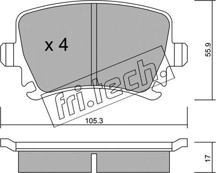 Fri.Tech. 569.0 - Set placute frana,frana disc www.parts5.com