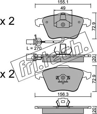 Fri.Tech. 565.1 - Set placute frana,frana disc www.parts5.com