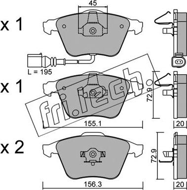 Fri.Tech. 565.2 - Set placute frana,frana disc www.parts5.com