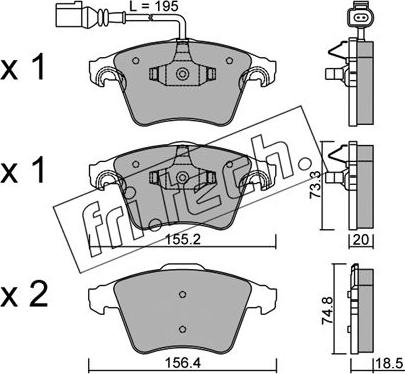 Fri.Tech. 568.0 - Juego de pastillas de freno www.parts5.com