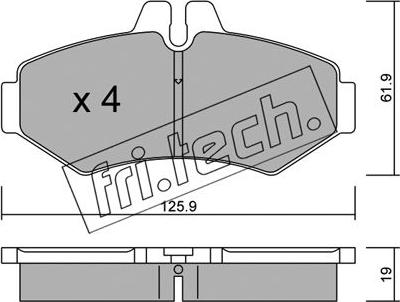 Fri.Tech. 588.0 - Juego de pastillas de freno www.parts5.com