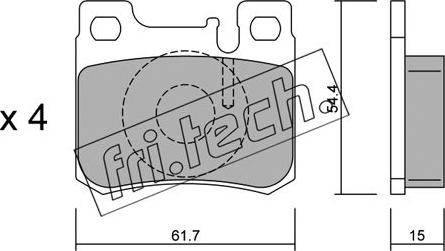 Fri.Tech. 582.0 - Brake Pad Set, disc brake www.parts5.com