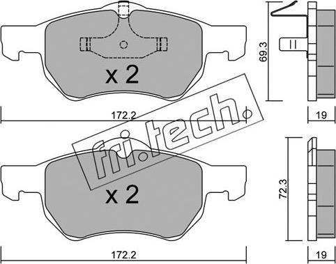 Fri.Tech. 539.0 - Set placute frana,frana disc www.parts5.com