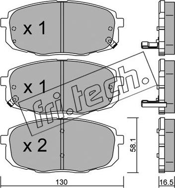 Fri.Tech. 529.0 - Brake Pad Set, disc brake parts5.com