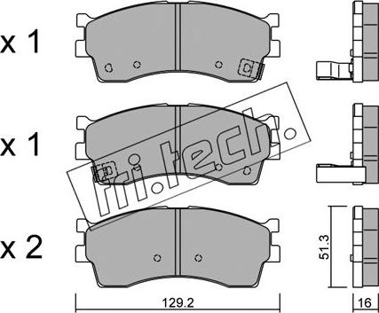 Fri.Tech. 528.0 - Set placute frana,frana disc www.parts5.com