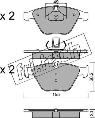 Fri.Tech. 574.9 - Juego de pastillas de freno www.parts5.com