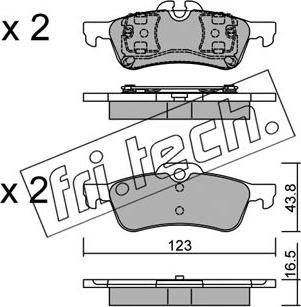 Fri.Tech. 572.0 - Brake Pad Set, disc brake www.parts5.com