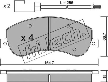 Fri.Tech. 696.0 - Set placute frana,frana disc www.parts5.com