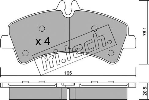 Fri.Tech. 690.0 - Set placute frana,frana disc www.parts5.com