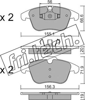 Fri.Tech. 691.0 - Brake Pad Set, disc brake www.parts5.com