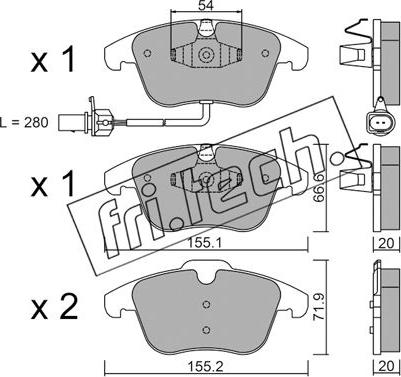 Fri.Tech. 691.2 - Set placute frana,frana disc www.parts5.com