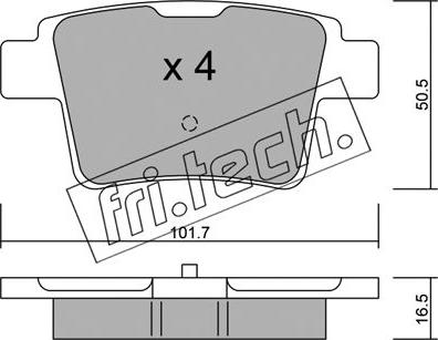 Fri.Tech. 693.0 - Set placute frana,frana disc www.parts5.com