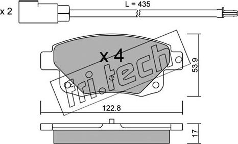 Fri.Tech. 697.0 - Sada brzdových destiček, kotoučová brzda www.parts5.com