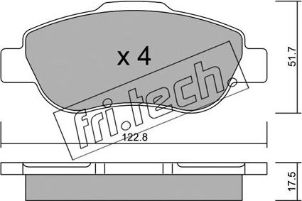 Fri.Tech. 654.0 - Set placute frana,frana disc www.parts5.com