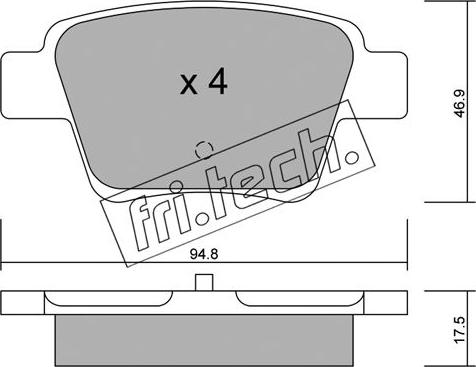 Fri.Tech. 655.0 - Set placute frana,frana disc www.parts5.com