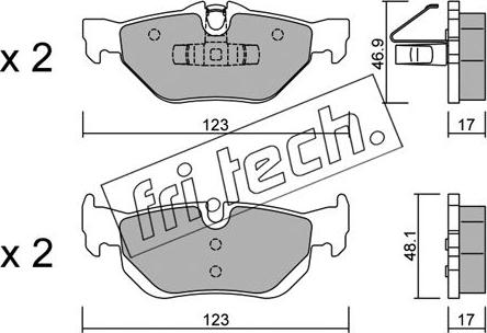 Fri.Tech. 658.0 - Fékbetétkészlet, tárcsafék parts5.com