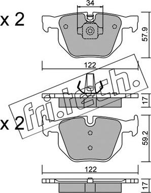 Fri.Tech. 660.4 - Set placute frana,frana disc www.parts5.com