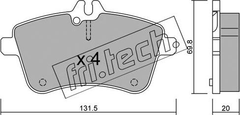 Fri.Tech. 663.0 - Juego de pastillas de freno parts5.com