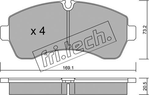 Fri.Tech. 689.0 - Set placute frana,frana disc www.parts5.com